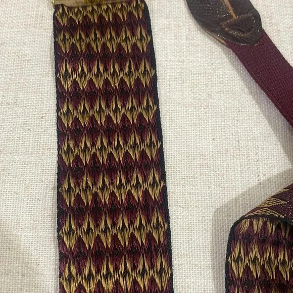 Vintage Martin Dingman Suspenders - Leather Tabs, Gold brass Adjustments - Picture 2 of 8